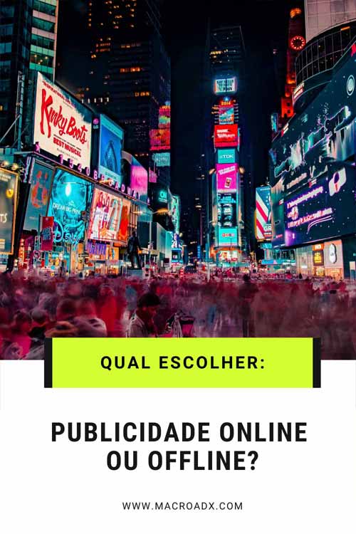 Publicidade online ou offline