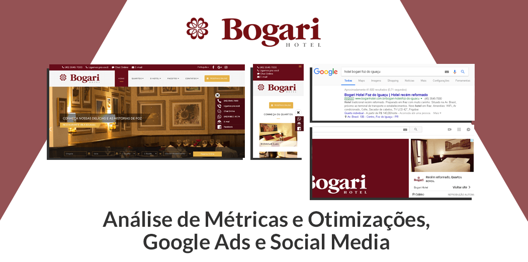 Bogari Hotel - Análise de Métricas e Otimizações, Google Ads e Social Media